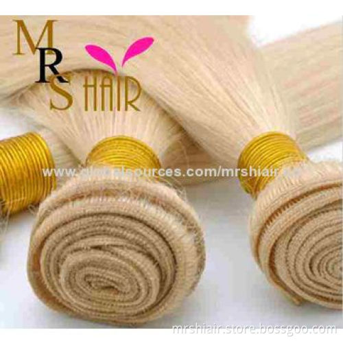 6A Unprocessed Color #613 Blonde European Remy Hair Straight Extensions